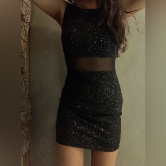 forever 21 cut sleeve sparkle dress - Picture 5 of 6